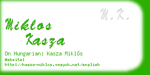 miklos kasza business card